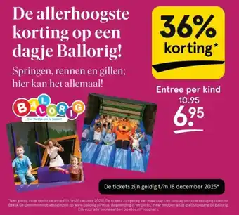 Etos Ballorig entrace per kind aanbieding