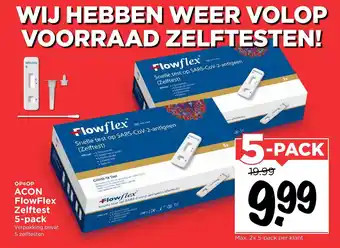 Vomar Voordeelmarkt Acon FlowFlex SARS-COVID 19 zelftest 5st aanbieding