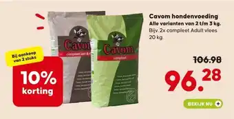 Pets Place Cavom hondenvoeding aanbieding