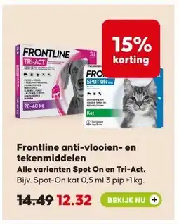 Pets Place Frontline anti-vlooien- en tekenmiddelen aanbieding