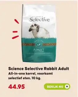 Pets Place Science Selective Rabbit Adult aanbieding