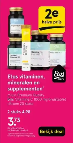 Etos Etos vitaminen, mineralen en supplementen aanbieding