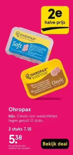 Etos Ohropax aanbieding