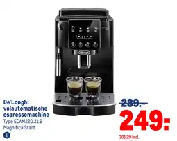 Makro De'Longhi volautomatische espressomachine aanbieding