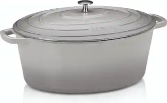 Bol.com Braadpan Gietijzer Ovaal Grijs 36 x 29 cm - Kela | Calido aanbieding