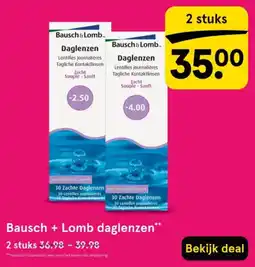 Etos Bausch + Lomb daglenzen aanbieding