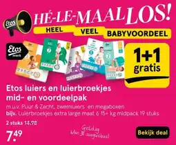 Etos Etos luiers en luierbroekjes mid en voordeelpak aanbieding