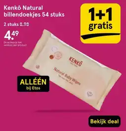 Etos Kenkô Natural billendoekjes aanbieding