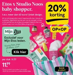 Etos Etos x Studio Noos baby shopper aanbieding