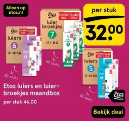 Etos Etos luiers en luierbroekjes maandbox aanbieding