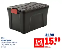 Makro Iris opbergbox Zwart, inhoud 60 liter aanbieding