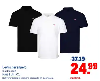 Makro Levi's herenpolo aanbieding