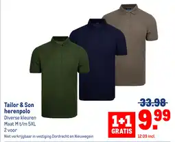 Makro Tailor & Son herenpolo aanbieding