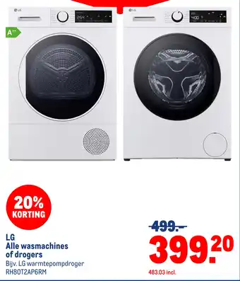 Makro Alle wasmachines of drogers aanbieding