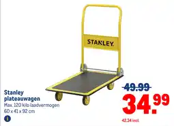 Makro Stanley plateauwagen aanbieding