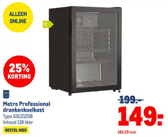 Makro Metro Professional drankenkoelkast aanbieding