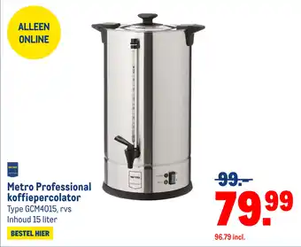 Makro Metro Professional koffiepercolator aanbieding