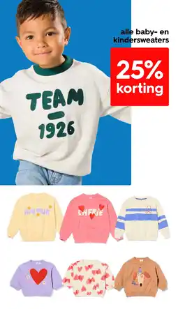 HEMA Alle baby en kindersweaters aanbieding