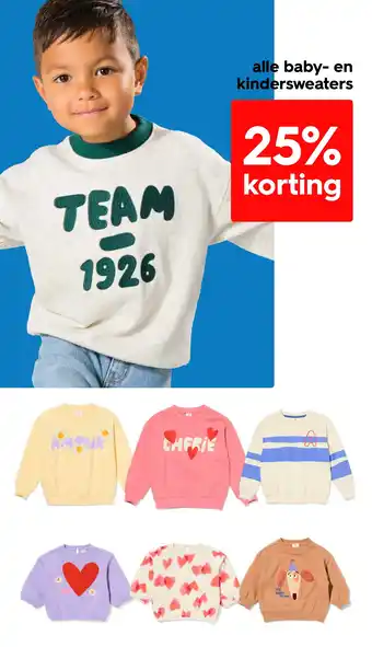 HEMA Alle baby en kindersweaters aanbieding