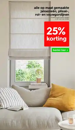 HEMA Alle op maat gemaakte jaloezieën, plissé, rol en vouwgordijnen aanbieding