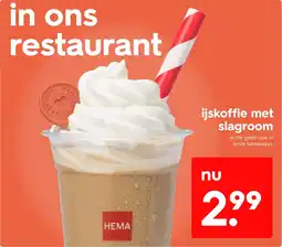 HEMA Ijskoffie met slagroom aanbieding