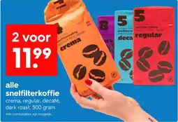 HEMA Alle snelfilterkoffie aanbieding