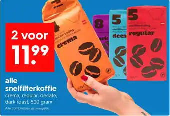HEMA Alle snelfilterkoffie aanbieding