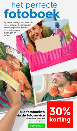 HEMA Alle fotoboeken via de fotoservice aanbieding