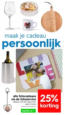 HEMA Alle fotocadeaus via de fotoservice aanbieding