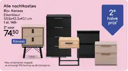 Leen Bakker Nachtkastjes Kansas aanbieding