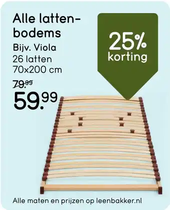 Leen Bakker Lattenbodems Viola aanbieding