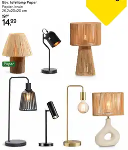 Leen Bakker Tafellamp Paper aanbieding