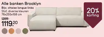 Leen Bakker Banken Brooklyn Chaise Longue Links aanbieding