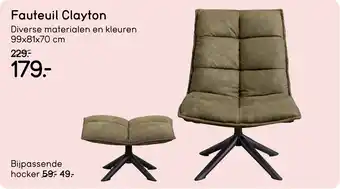 Leen Bakker Fauteuil Clayton aanbieding