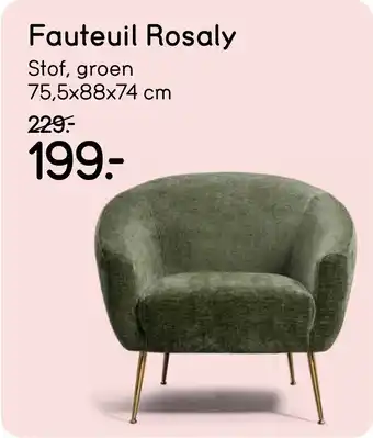 Leen Bakker Fauteuil Rosaly aanbieding