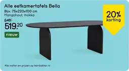Leen Bakker Eetkamertafels Bella aanbieding