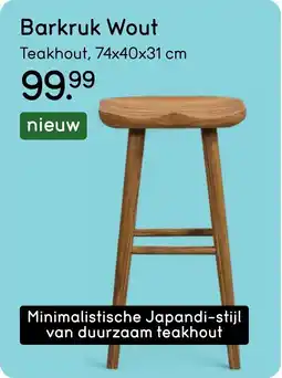 Leen Bakker Barkruk Wout aanbieding