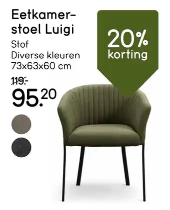 Leen Bakker Eetkamerstoel Luigi aanbieding