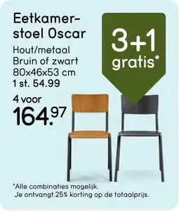 Leen Bakker Eetkamerstoel Oscar aanbieding