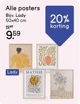 Leen Bakker Posters Lady aanbieding