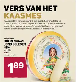 Ekoplaza Ravenswaard boerenkaas jong belegen 48+ aanbieding