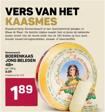 Ekoplaza Ravenswaard boerenkaas jong belegen 48+ aanbieding