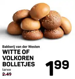 Ekoplaza Bakkerij van der westen witte of volkoren bolletjes aanbieding