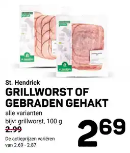 Ekoplaza St. hendrick grillworst of gebraden gehakt aanbieding