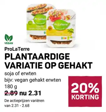 Ekoplaza Prola terre plantaardige variatie op gehakt aanbieding