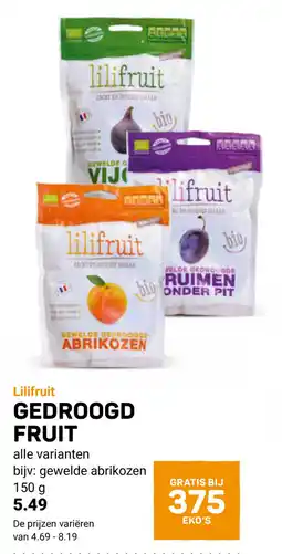 Ekoplaza Lilifruit gedroogd fruit aanbieding