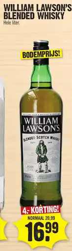 Super Dirck 3 William lawson's blended whisky aanbieding