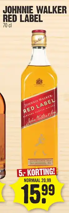 Super Dirck 3 Johnnie walker red label aanbieding