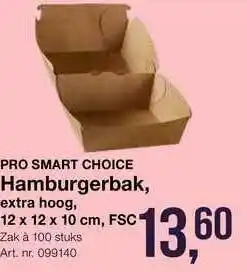 Bidfood Pro smart choice hamburgerbak aanbieding