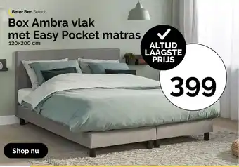 Beter Bed Box Ambra vlak met Easy Pocket matras aanbieding